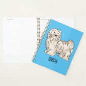 ハバニーズ犬の漫画イラストレーション プランナー手帳 (ディスプレー)