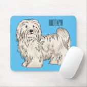ハバニーズ犬の漫画イラストレーション マウスパッド (マウス)