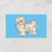 ハバニーズ犬の漫画イラストレーション 名刺 (裏面)