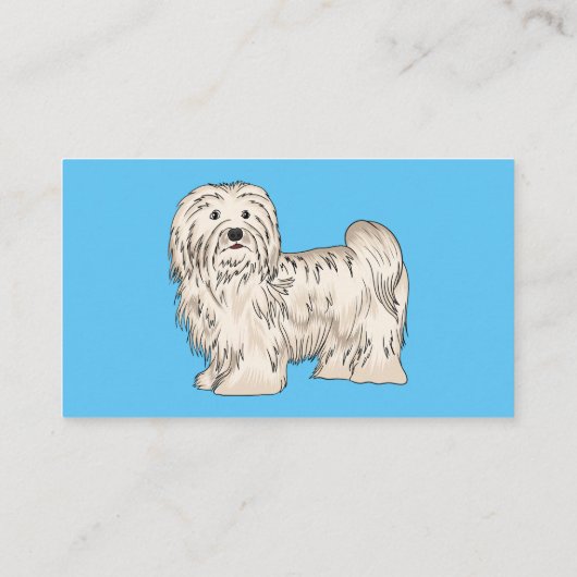 ハバニーズ犬の漫画イラストレーション 名刺 (裏面)