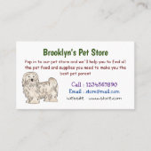 ハバニーズ犬の漫画イラストレーション 名刺 (正面)