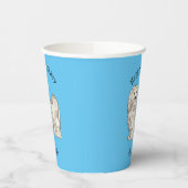 ハバニーズ犬の漫画イラストレーション 紙コップ (左)