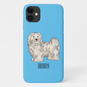ハバニーズ犬の漫画イラストレーション iPhone 11 ケース