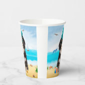 ハバニーズ犬オンビーチ 紙コップ (左)