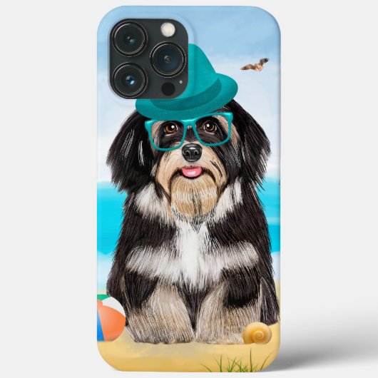 ハバニーズ犬オンビーチ Case-Mate iPhoneケース (裏面)