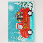 ハバニーズ犬クリスマスサンタデリバリートラック ジグソーパズル (縦)