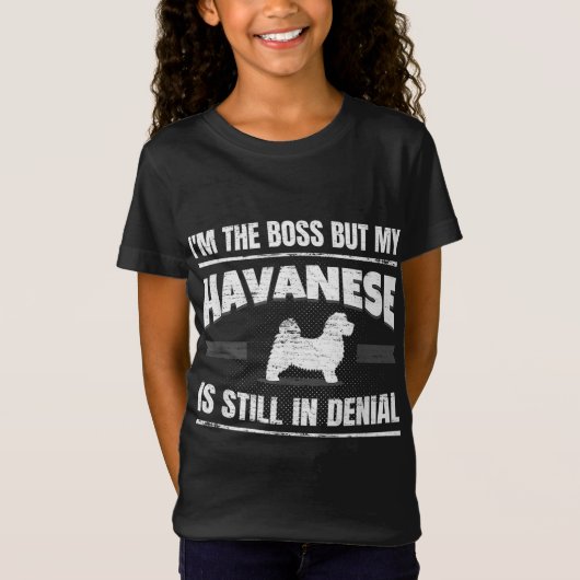 ハバニーズ犬トレーニングおもしろい犬恋人 Tシャツ (正面)