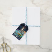 ハバニーズ犬ハロウィーントラック怖い夜 ギフトタグ (より糸付き)