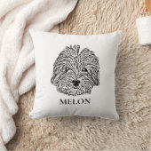 ハバニーズ犬パーソナライズされた手スケッチ クッション (ブランケット)