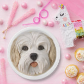 ハバニーズ犬3D インスパイア ペーパープレート (パーティー)