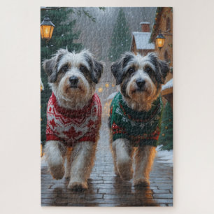 ハバニーズ犬 クリスマス スノー ホリデー ジグソーパズル