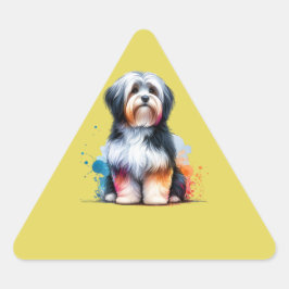 ハバニーズ犬 三角形シール
