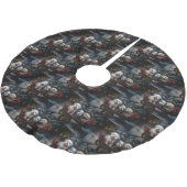 ハバニーズ雪そりのクリスマスデコール ブラッシュドポリエステルツリースカート (アングル)