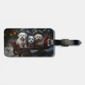 ハバニーズ雪そりのクリスマスデコール ラゲッジタグ (裏面横)