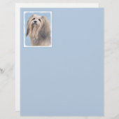 ハバニーズ(シルバー)絵画ズ – かわいいオリジナルドッグアート (正面/裏面)