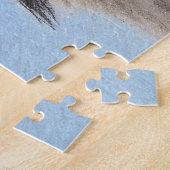 ハバニーズ(シルバー)絵画ズ – かわいいオリジナルドッグアート ジグソーパズル (側面)