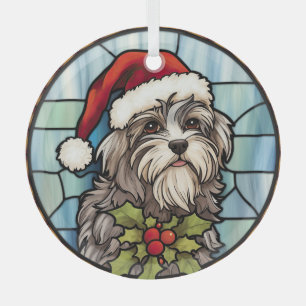 ハバニーズ ステンドグラス クリスマス ガラスオーナメント