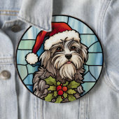 ハバニーズ ステンドグラス クリスマス 缶バッジ (インサイチュ)