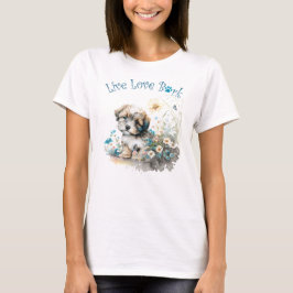 ハバニーズ・ドッグマム・フラワー Tシャツ