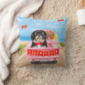 ハバニーズ・ドッグ・バレンタイン・トラック クッション (ブランケット)