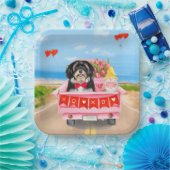 ハバニーズ・ドッグ・バレンタイン・トラック ペーパープレート (パーティー)