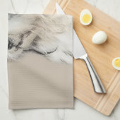 ハバニーズ(金ゴールドセー絵画ル)のオリジナル- Dog Art キッチンタオル (四つ折り)