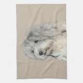 ハバニーズ(金ゴールドセー絵画ル)のオリジナル- Dog Art キッチンタオル (縦)