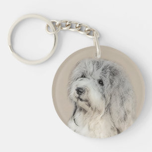 ハバニーズ(金ゴールドセー絵画ル)のオリジナル- Dog Art キーホルダー