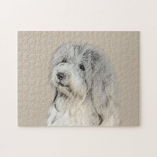 ハバニーズ(金ゴールドセー絵画ル)のオリジナル- Dog Art ジグソーパズル (横)