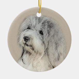 ハバニーズ(金ゴールドセー絵画ル)のオリジナル- Dog Art セラミックオーナメント