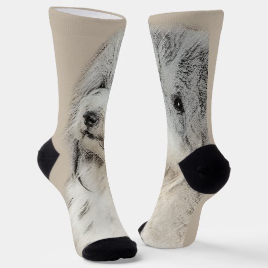 ハバニーズ(金ゴールドセー絵画ル)のオリジナル- Dog Art ソックス (傾斜あり)