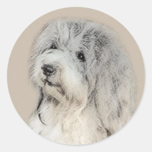 ハバニーズ(金ゴールドセー絵画ル)のオリジナル- Dog Art ラウンドシール