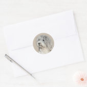 ハバニーズ(金ゴールドセー絵画ル)のオリジナル- Dog Art ラウンドシール (封筒)