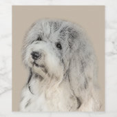 ハバニーズ(金ゴールドセー絵画ル)のオリジナル- Dog Art ワインラベル (シングルラベル)