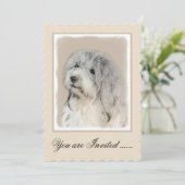 ハバニーズ(金ゴールドセー絵画ル)のオリジナル- Dog Art 招待状 (スタンド正面)