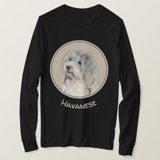 ハバニーズ(金ゴールドセー絵画ル)のオリジナル- Dog Art Tシャツ (デザイン正面)