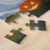 ハバニードッグスパンプキンハロウィンおもしろい ジグソーパズル (側面)