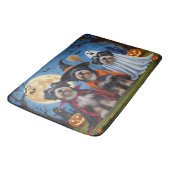 ハバニードッグスパンプキンハロウィンおもしろい バスマット (アングル)