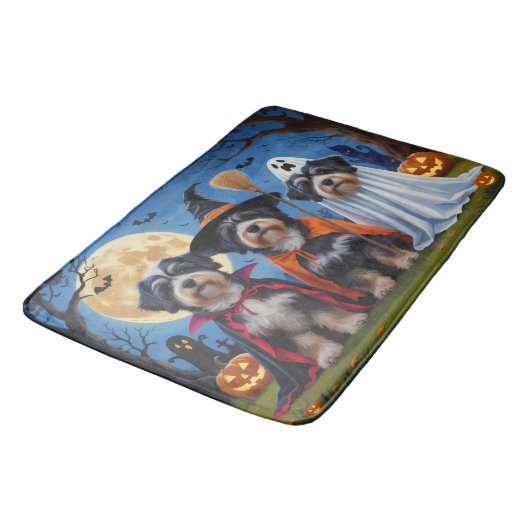 ハバニードッグスパンプキンハロウィンおもしろい バスマット (アングル)