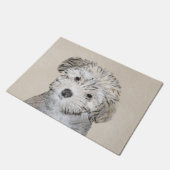 ハバネの子犬絵画たち-かわいいオリジナルの犬アート ドアマット (アングル)