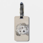 ハバネの子犬絵画たち-かわいいオリジナルの犬アート ラゲッジタグ (裏面縦)