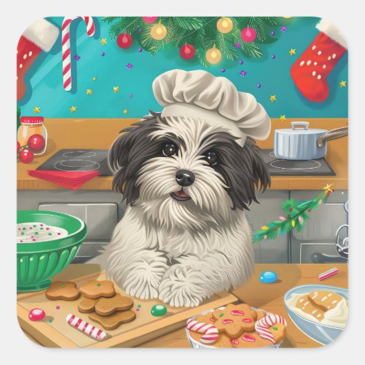 ハバネホリデーベーキング:フェスティバルクリスマス スクエアシール (正面)
