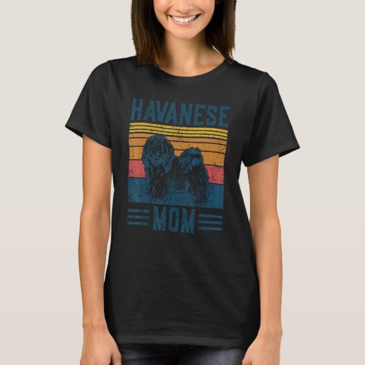 ハバネママ犬ヴィンテージハバネママ Tシャツ (正面)
