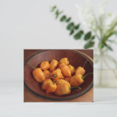 ハバネロのピーマン、食べ伝統的物のボウル ポストカード (スタンド正面)