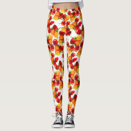 ハバネロチリーレッドペッパーオレンジのホットフード レギンス
