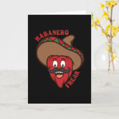 ハバネロフリークチリ漫画辛おもしろいい カード (黄色い花)