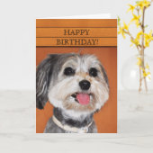 ハバノスドッグポートレート カード (黄色い花)