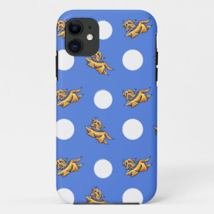 ハバノスブルー水玉模様 iPhone 11 ケース