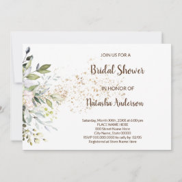 ハバルと緑のブライダルシャワーへの招待 招待状