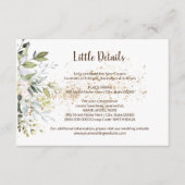 ハバルブライダルシャワー結婚の詳細囲い エンクロージャーカード (正面)